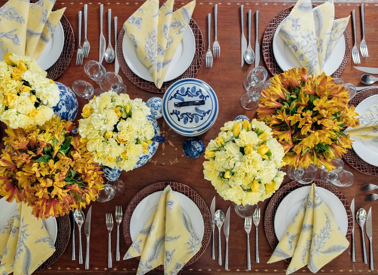 Catering table setup