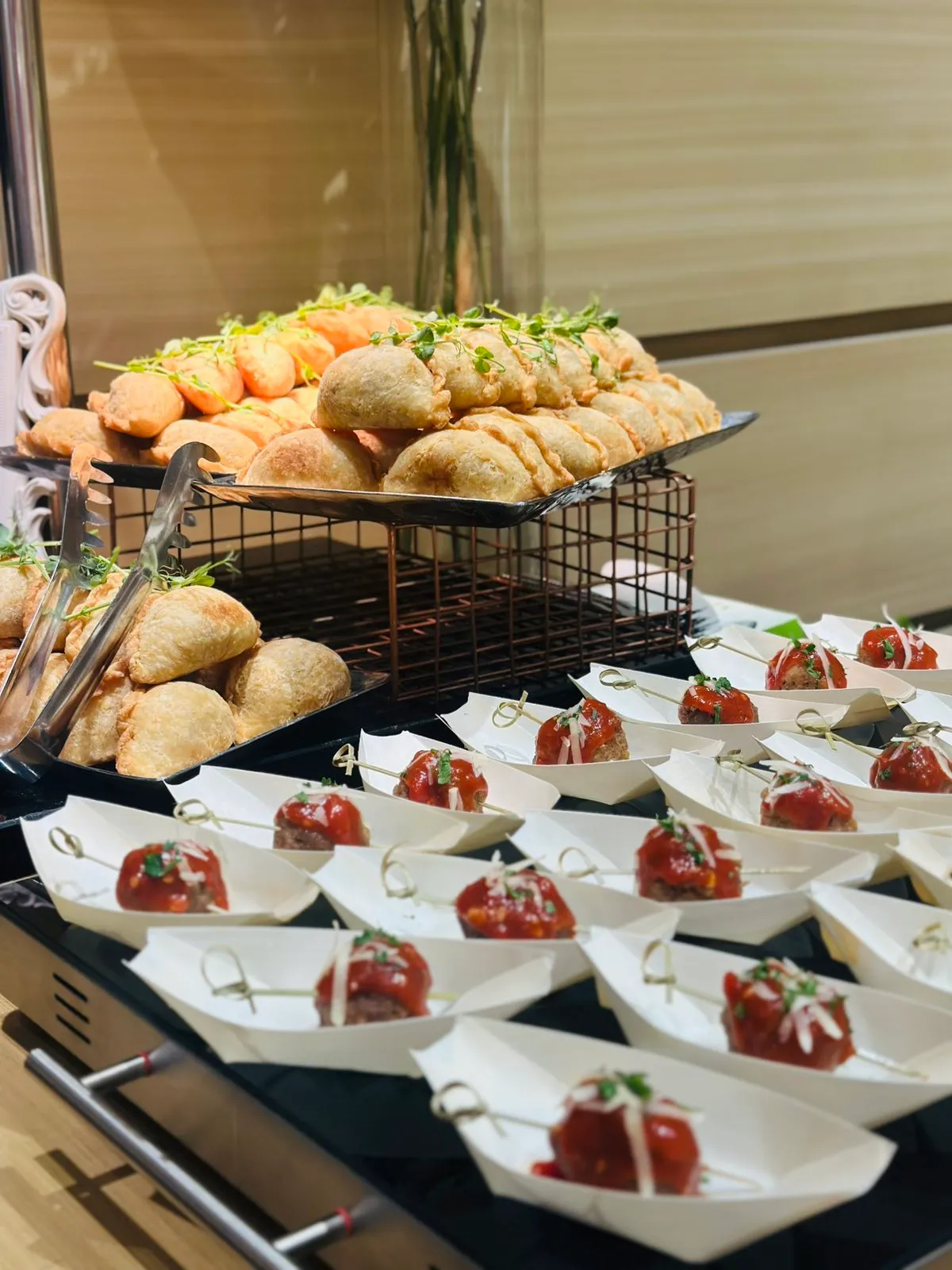 Catering table setup